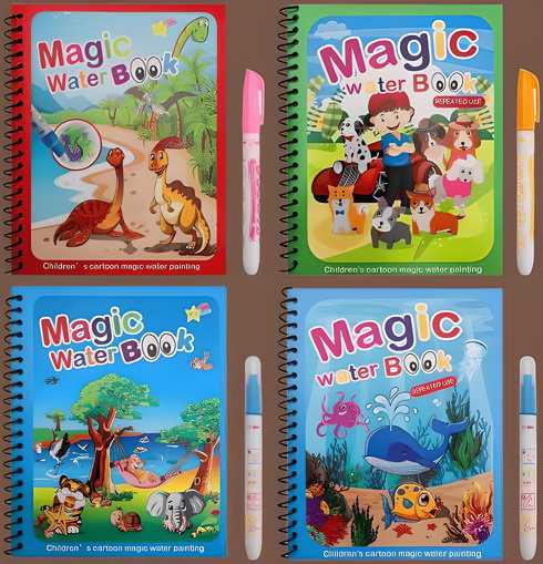 Magic Water Book For Kids – Pack of 4 🎨👶