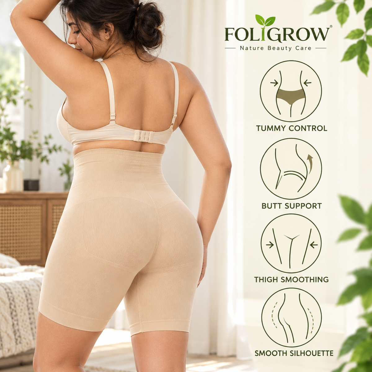 4-in-1 Tummy Tucker - Quick Slim Shaper for Tummy, Thighs, Hips, Back [COOL & BREATHABLE]