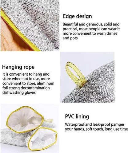 Wire Dishwashing Gloves(Pack of 2)